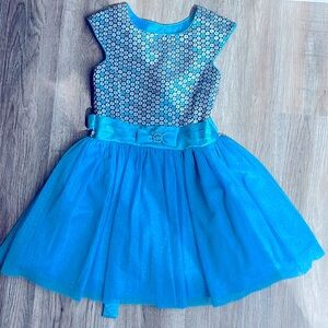 Blue holiday dress girl size 7